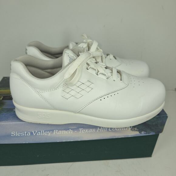 Vtg SAS Shoes Womens 6.5 Free Time White Comfort Walking Made In USA Walking - Picture 9 of 16